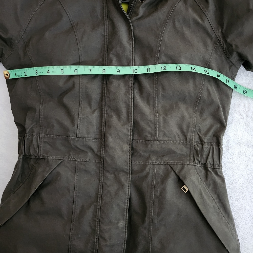 THE NORTH FACE Women's XS Down Fill Parka Waterproof Hooded Army Green - Picture 10 of 16